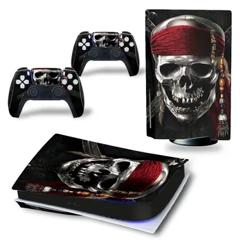 Novo Lobanje PS5 Disk Edition Kože Nalepke Nalepke Kritje za PlayStation 5 Konzolo in 2 Krmilniki PS5 disk Kože Nalepka