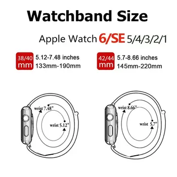Trak za Apple Watch Band 44 mm 40 mm iWatch 42mm 38 mm Smartwatch Mednarodnih Najlon Zanko Športna Zapestnica Apple ura 3 4 5 JV 6