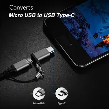 Mobilni Telefon Adapter Micro USB Na USB C Adapter Microusb vmesnik USB Za Huawei A7 Xiaomi Tip C Samsung Galaxy Priključek K6A8