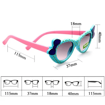 Nova Moda Pisane Bowknot sončna Očala Srce Oblika Poletje Očala Plastična otroška Prostem Očala Anti-uv Baby Dekoracijo