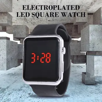 Galvanoplastika Led Square Watch Študent Odraslih Za Apple, Nekaj Sončna Očala Elektronski Merilnik Površinski Led Square Watch