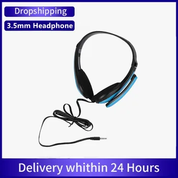 3,5 mm Nad uho Gaming Slušalke Stereo Slušalke Rdeča Rumena Modra Slušalke Z Mikrofonom Za Laptop PC Tablet Dropship