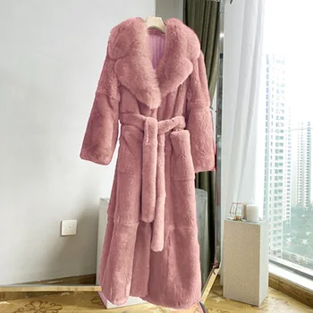 Parka Ženske Fur Coats Debele Zimske Outwear Toplo Dolgo Specializiranimi Za Umetno Krzno, Jakna Ženske Temperament Slim Suknji Plus Velikost