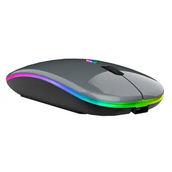 Brezžične Miške za Polnjenje RGB Bluetooth, združljiva 2.4 G Tiho Laptop Gaming Miška LED Osvetljen Miši za Računalnik