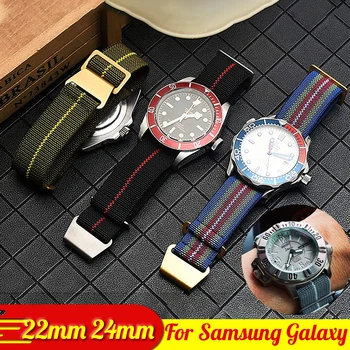 Najlon watch trak za Samsung Galaxy Ure 3 41 45 mm Trak Šport Gledam Band za Amazfit Gledati nato Watch 20 mm 22 mm Zamenjava