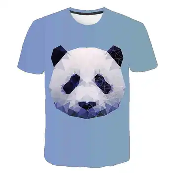 3D Otroški Igri Srčkan Živali Panda T-shirt Harajuku Zvezdnato T-shirt Moda Poletni Kratki Rokav Vrh Hip Hop T-shirt Ulične Tees