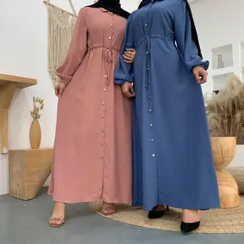 8Colors beloprsi singl majica-slog čiste barve odprl Muslimanskih abaya peignoir moda dubaj islamske abayas molitev storitev oblačila