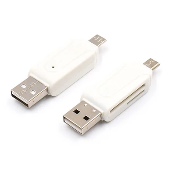2021 USB 2-v-1 OTG Micro SD TF Card Reader Tok High Speed Pomnilnik kartica SD Card Reader Smart Card Reader Za Prenosnik Dodatki