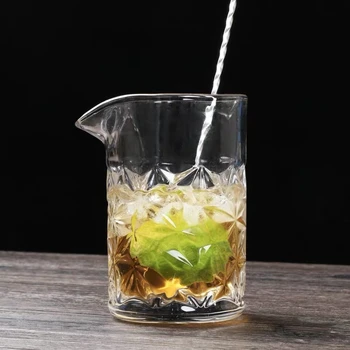 480ml Rhombus Vzorec Japonski Slog Kristalno Cocktail Mešanje Stekla Vrstici Orodja