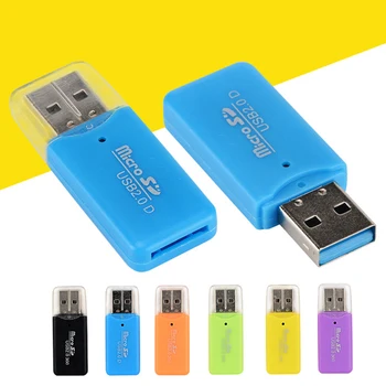 USB 2.0 Micro SD TF Flash spominskih Kartic Mini Prenosni Plastičnih Preprost vmesnik Za Prenosni računalnik SH Mobilne Pretvorniki Brezplačna Dostava