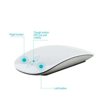 Brezžična Magic Mouse 2 Tiho Polnjenje Laser Računalniško Miško Tanke Ergonomska PC Urad Mause Za Apple Mac Microsoft