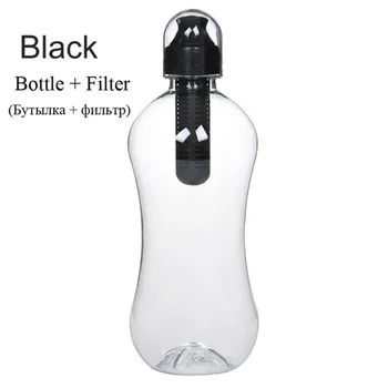 550ml Plastičnih Vodo Bobble Hidratacija Filter Prenosni Prostem Pohodništvo Potovanja Telovadnici Filtriranje Vode, Zdrave Pitne Steklenice