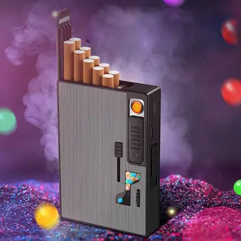 2021 NOV Prenosni Počil Kroglice Vžigalnik Lahko Imajo 10 Debele Cigarete 20 Tanke Cigarete. Mini USB za Polnjenje Lažji