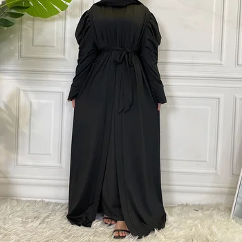 Najnovejše Elegent Jopico Za Muslimanske Eid Moda Turčija Odprite Abaya Islamske Za Ženske Oblačila Bližnjem Vzhodu, tam kaftan Le Abaya en pc