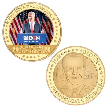 WR Joe Biden pozlačeni Zbirateljski Kovanec z Kovanec Primeru ZDA Izziv Kovancev Ameriki Original Kovanec Medaljo Darilni Set za Moške