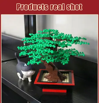 BZDA mini bonsaj drevo gradniki ustvarjalno darilo rastlin model opeke doma dekoracijo bonsaj izobraževalne igrače za otroke
