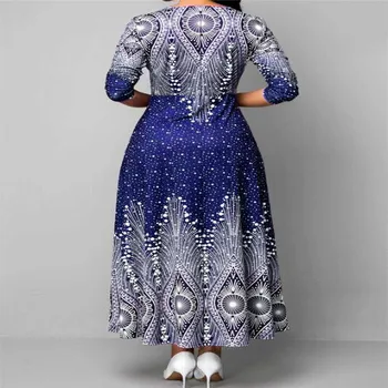 4XL 5XL Plus Velikost Afriške Dolgo Maxi Obleke, Ženske 2021 Afriška Oblačila Afriki Obleko Tiskanja Dashiki Dame, Oblačila Ankara Obleko