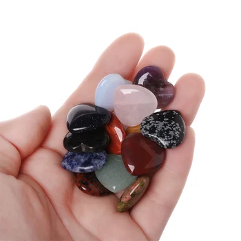 Ljubezen Zabuhle Srca Oblikovan Kamen Zdravljenja kristalno Naravnih dragih kamnov, Rose Quartz Crystal Darilo DIY Nakit Dodatki