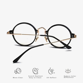 Japonska Krog Oblikovalec Očala Za Moške, Ženske Lahki Okvir Očal Letnik Tr90 Acetat Kratkovidnost Očala