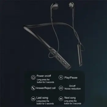 Brezžični Športne Slušalke Visi Vratu Bluetooth 5.0-ear Slušalke Vrat-slog Magnetni Bluetooth Slušalke visoko kakovosten stereo
