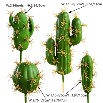 4PCS Umetne Rastline Suculentas Za Dom Dekor Ponaredek Kaktus Dekoracijo Plantas Artificiales Doma Dekor Sočno Zelena