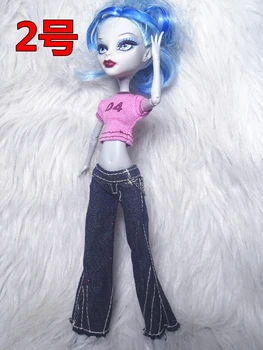 1 Nastavite Vrhovi Bluzo Jeans Hlače Obleko Oblačila Pribor za Monster High Lutka za Vedno Po Visoko Lutka