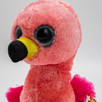 Novo Ty Kapa Velike Oči Grah Srčkan Živali Pink Flamingo Mehki Pliš Plišaste Igrače Lutka Otroka Zbirka Božično Darilo za Rojstni dan 15 CM