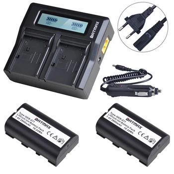 Batmax GEB211 Li-ionske baterije +LCD Hitro Dvojni Polnilec za TPS1200,ATX1200,GPS1200,GRX1200,RX1200,TC1200 skupaj postaja