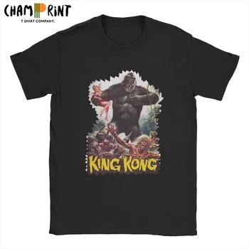 Novost King Kong 1933 T-Shirt Moški Krog Vratu In Bombaž T Srajce Film Kratek Rokav Tees Plus Velikost Oblačila