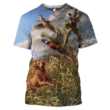 2021 poletje nova moška T-shirt lov živali moose/zajec 3D tiskanje kratka sleeved ulica športna oblačila
