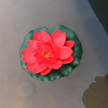 5pcs Simulacije Water Lily Pad Plavajoče Ribnik, Okrasni Cvetovi Rastlin Doma Dekor KSI999
