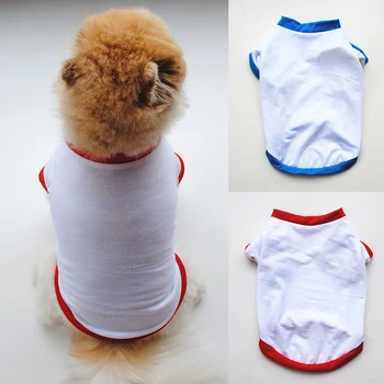 Preprosto Belo Poletje Pet Tshirt Kuža Pes Oblačila Hišnih Mačk Telovnik Bombaž Tshirt Chihuahua Kostumi, Oblačila za Pse, za Majhne Pse