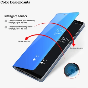 Flip Magnetni Primeru Telefon Za Samsung Galaxy A70 Ogledalo Primeru Etui Capa Coque Pokrovček Za Samsung A70 70 A7 0 Coque