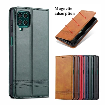 Deluxe magnetni adsorpcije usnjena torbica za Samsung Galaxy M62 ( enako kot za Galaxy F62 ) pokrovček, zaščitna primeru capa fundas