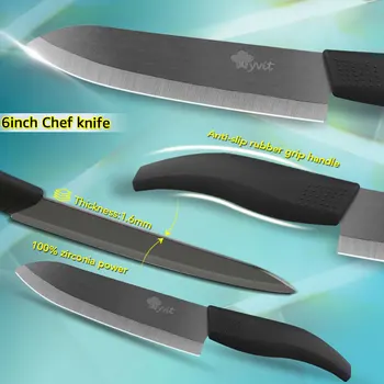 Keramični Noži Kuhinjski noži 3 4 5 6 inch Kuhar nož Kuhar Set+lupilnikom bela cirkonij rezilo Multi-barvni Ročaj Visoke Kakovosti