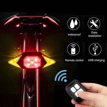 Izposoja Rep Svetlobe Z smerokaze Ultra Svetla USB Polnilne Kolo Zadnje Opozorilo Flasher Luz Bicicleta Luče Posteriore Bici