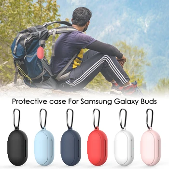 Silikonski Slušalke Primeru Čepkov Skladiščenje Vrečka za Samsung Galaxy Brsti Prah-dokazilo Brezžična tehnologija Bluetooth Čepkov Zaščitno Polje Prenosna
