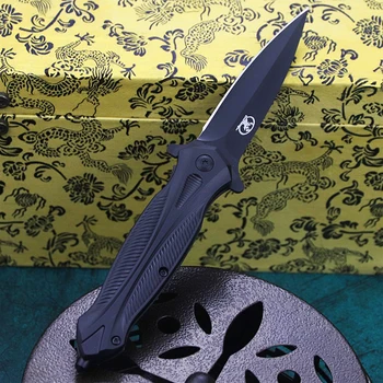 9CR18MOV Črna zunanja zložljiva taktično nož ABS ročaj oster žep folding nož reševanje pohodniki doma folding nož