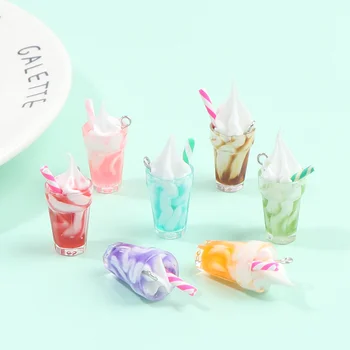 5pc Lutke Mini Sladoled, Mleko, Čaj, Pijača Pokal DIY Kar Pribor Za Doll House Decoration