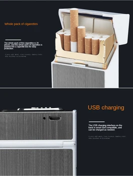 Koristno Vse-v-enem za ponovno Polnjenje Cigaretni Vžigalnik 20 Paketi Moške USB vtičnico za Vžigalnik