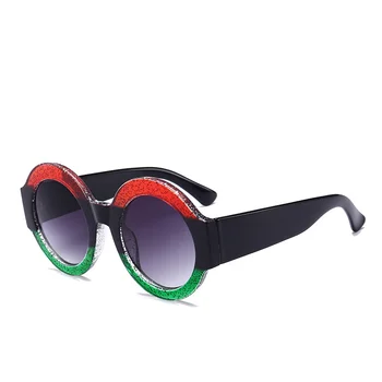 Brezplačna dostava za Nova sončna očala, tri barve okvirjev za sončna očala v modi krog dekorativni sončna očala