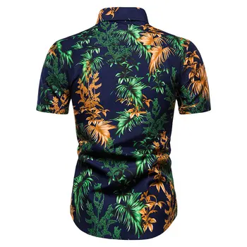 Hawaiian Majica za Moške Poletne Športna Majica Kratek Rokav Vrh Bluzo Počitnice Moških Oblačil Hawaiian Slog Srajce Camisa Masculina