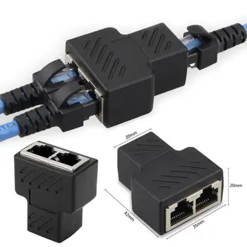 Univerzalni Ethernet Adapter Lan Kabel Podaljšek, Cepilec za Internetno Povezavo RJ45 Splitter Spojnik Kontaktni Vtič