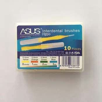 ASUS 10Pcs/Box 0,4 MM Ravne interdental krtačo interdental ščetka za čiščenje zob interdental krtačo