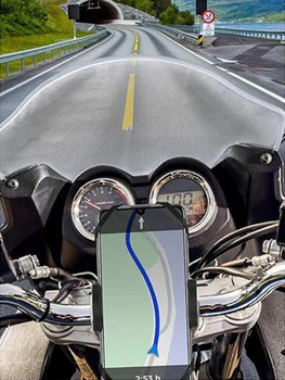 Deemount 360D Vrtenja Zlitine Telefon Nosilec Kolesa Krmilo Rack Kremplji Širina Prilagodite GPS Imetnik motornega kolesa E-kolo Nosilec