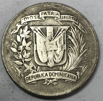 1974 Dominikanska Republika 1 Peso Centralne Ameriške in Karibske Igre Spominska izdaja Kovanca identične Kopije