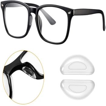 1 Par Silikonsko Lepilo Oči Očala Nos Blazinice D Oblika Anti-slip Udobno Nos Zaščitna Ploščica Za Očala sončna Očala