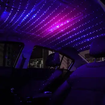 Avto Streho Star Noč Osvetlitev Notranjosti Dekorativni Svetlo Zvezdnato Učinki LED USB Vijoličasti Svetlobi S Projektorjem Oblaki Modro Nebo H2F2