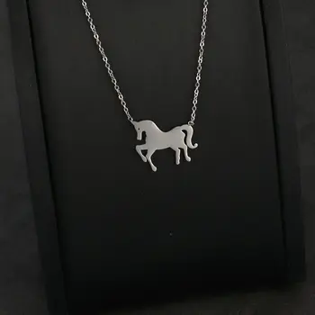 Ogrlica Nov Modni Srčkan Konjske Živali ogrlice iz nerjavečega jekla ogrlica Za Ženska Darilo 2021 Nakit Darilo