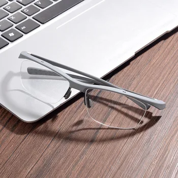 Cubojue Športna Očala Okvirji Moški Vožnje Teče Očala Moških TR90 Očala za Branje Optične Leče Pol Rimless